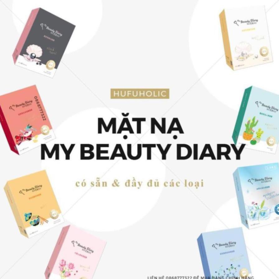 My Beauty Diary (Đài) - Bản phổ thông đầy đủ các loại mặt nạ: Trai đen, Tổ Yến, Natto, lô hội, mbd