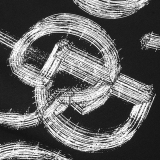 Grimm DC Áo thun tay dài Monogram // Đen