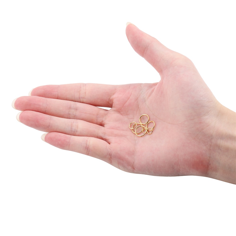 Set 100-200 khoen tròn St.kunkka làm trang sức bằng thép không gỉ 4 5 6 8 10 mm