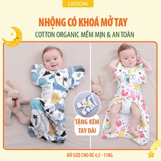   COTTON DÀY ẤM  Nhộng Chũn Cho Bé Cotton Organic | Nhộng Ngủ Cho Bé Sơ Sinh 
