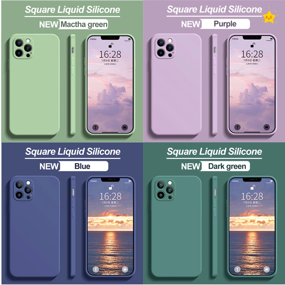 Ốp điện thoại silicon mềm chống sốc hình vuông thời trang cho Xiaomi Redmi Note 8T 8A 8 6A 6X 5 Pro A2 A1