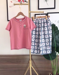 Bộ ngủ mặc nhà hình gấu