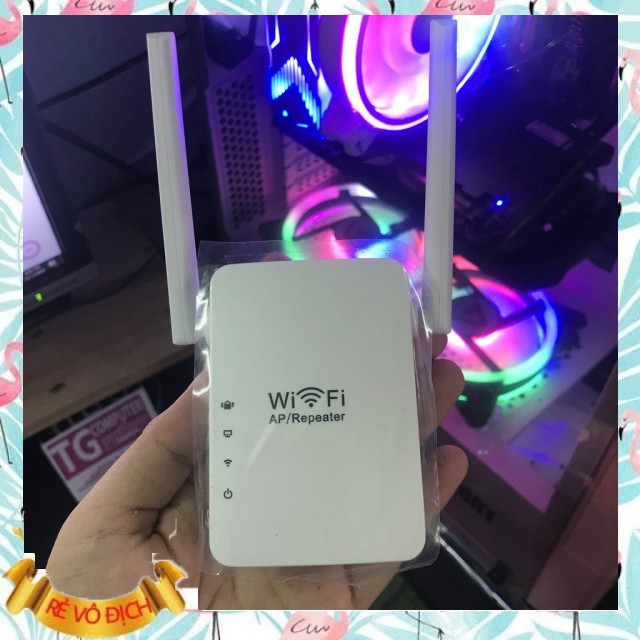 Bộ kích sóng wifi giá rẻ (Xả Kho) Kích sóng Wifi siêu mạnh (2 anten) WR12 Gía Sỉ=Gía Lẻ