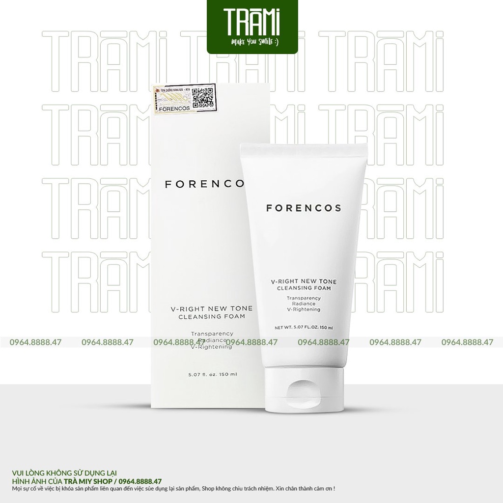 [CHÍNH HÃNG] Sữa Rửa Mặt Sáng Da Forencos V-Right New Tone Cleansing Foam Hàn Quốc 150ml.