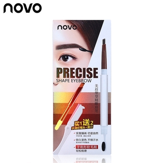 Set Chì Kẻ Mày NOVO Chống Thấm Nước Kèm Đầu Chì Và Dao Cạo Lông Mày