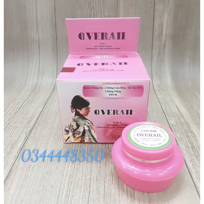 Kem OVERAIL dưỡng trắng-chống nắng 22g