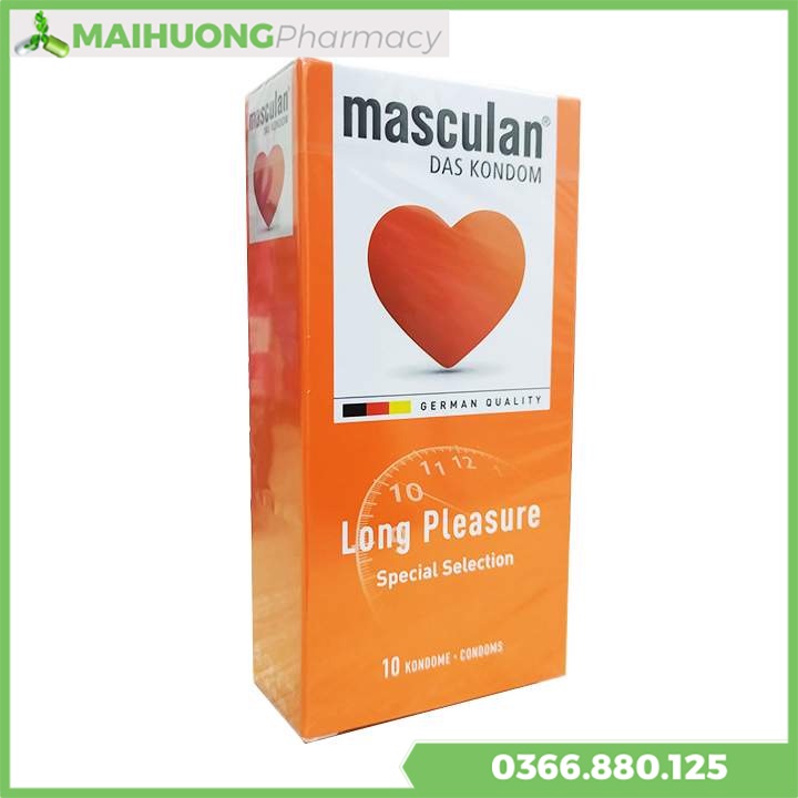 Bao cao su Masculan Long Pleasure Hộp 10 cái
