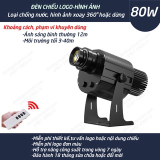 Đèn led chiếu logo 80w ngoài trời