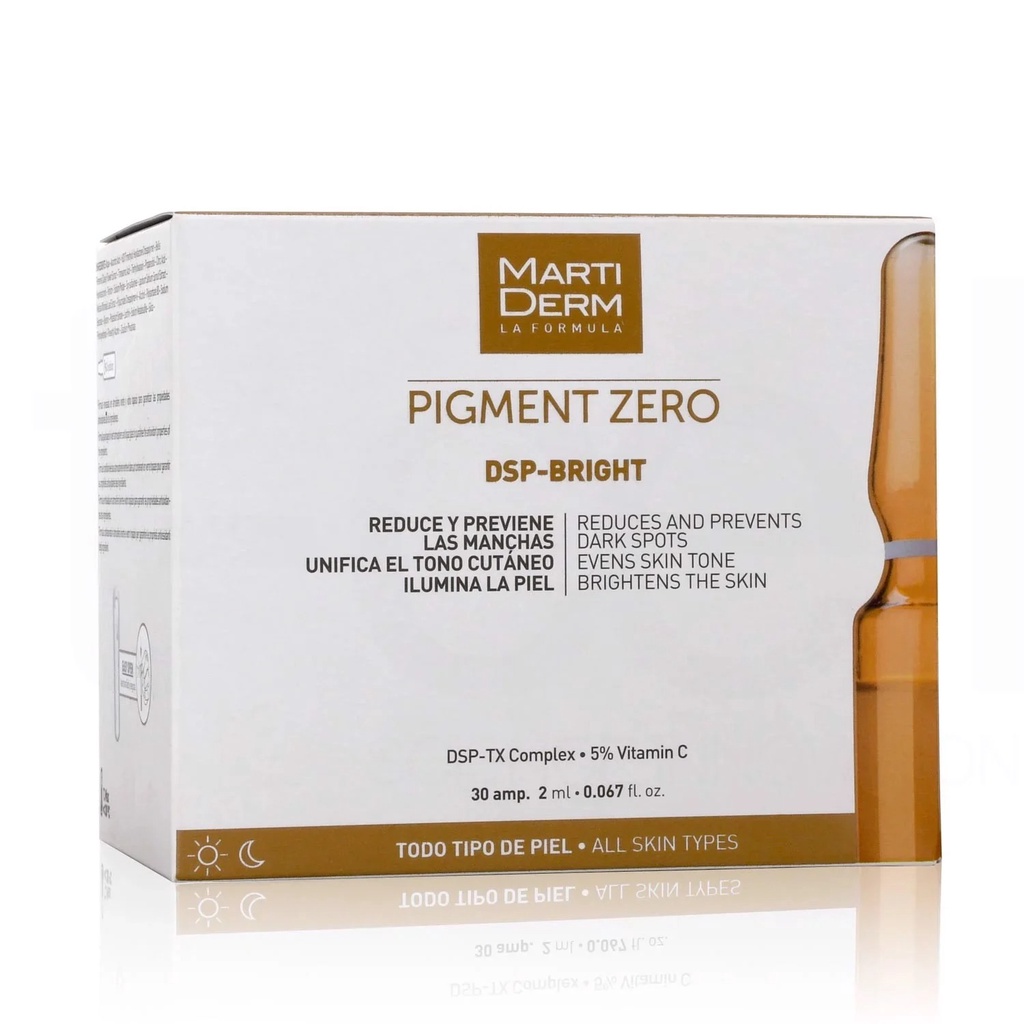 Ampoule dưỡng sáng đều màu da, giảm đốm sắc tố  MartiDerm Pigment Zero DSP Bright (30 x 2ml) - AJA'S SKINLAB