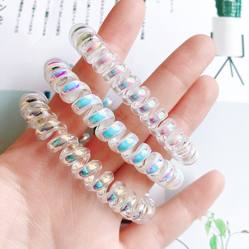 Dây Cột Tóc Kiểu Xoắn Dây Điện Thoại Độc Đáo Cho Nữ