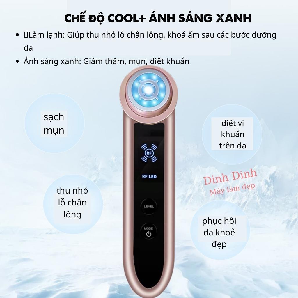 Máy điện di tinh chất D919, máy mát xa mặt đẩy tinh chất nóng lạnh, nâng cơ, dụng cụ làm đẹp chăm sóc da toàn diện