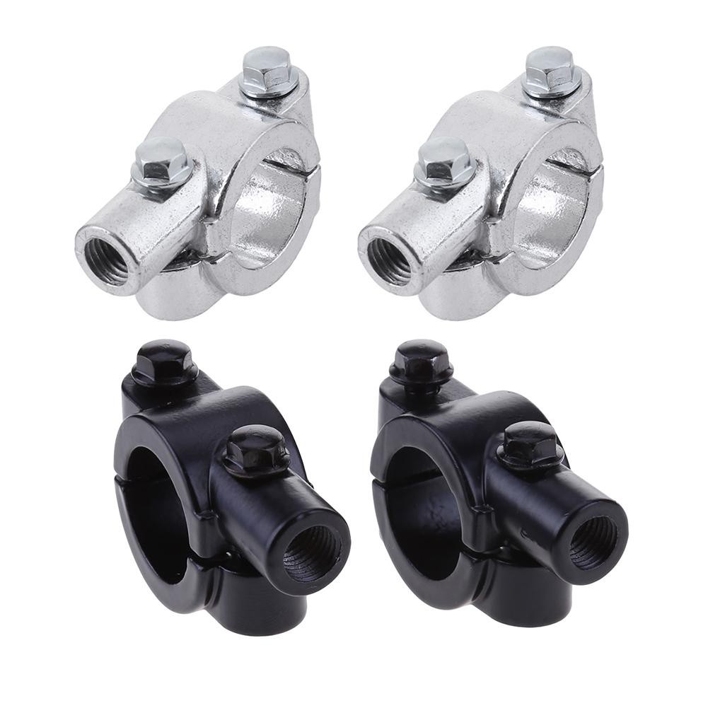 2Pcs 25mm Motorcycle Handlebar Metal Rear View Mirror Mount Holders Mount Brackets Clamps Mirror
