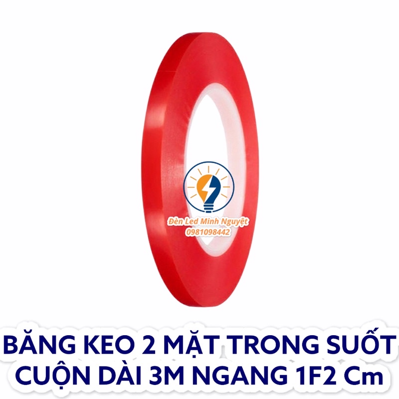 Cuộn băng keo 2 mặt siêu dín ,thiết kế trong suốt ,tiện lợi