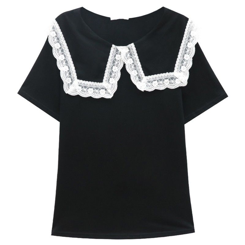 Áo Thun Tay Ngắn Phối Ren Thời Trang Dành