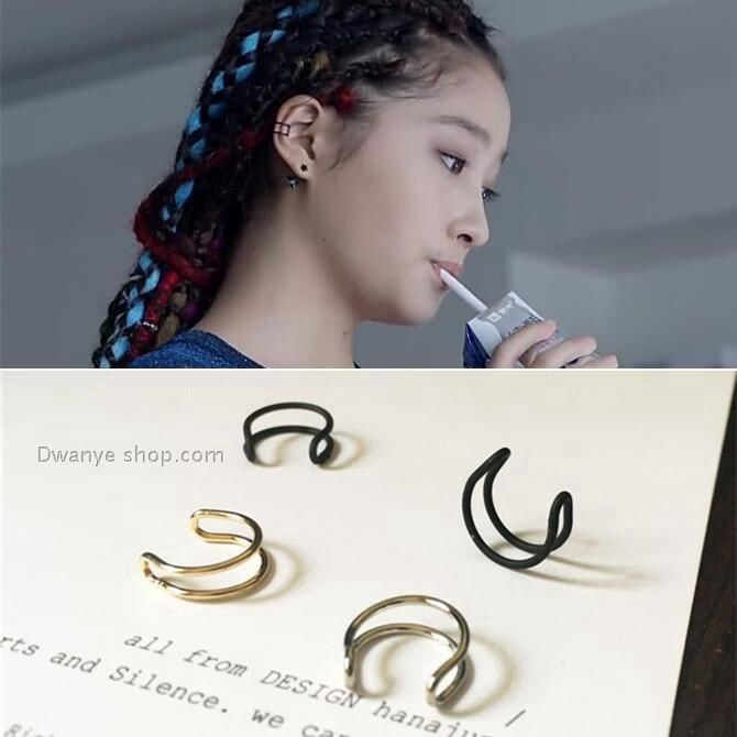 Bông tai tròn phong cách punk đơn giản cá tính