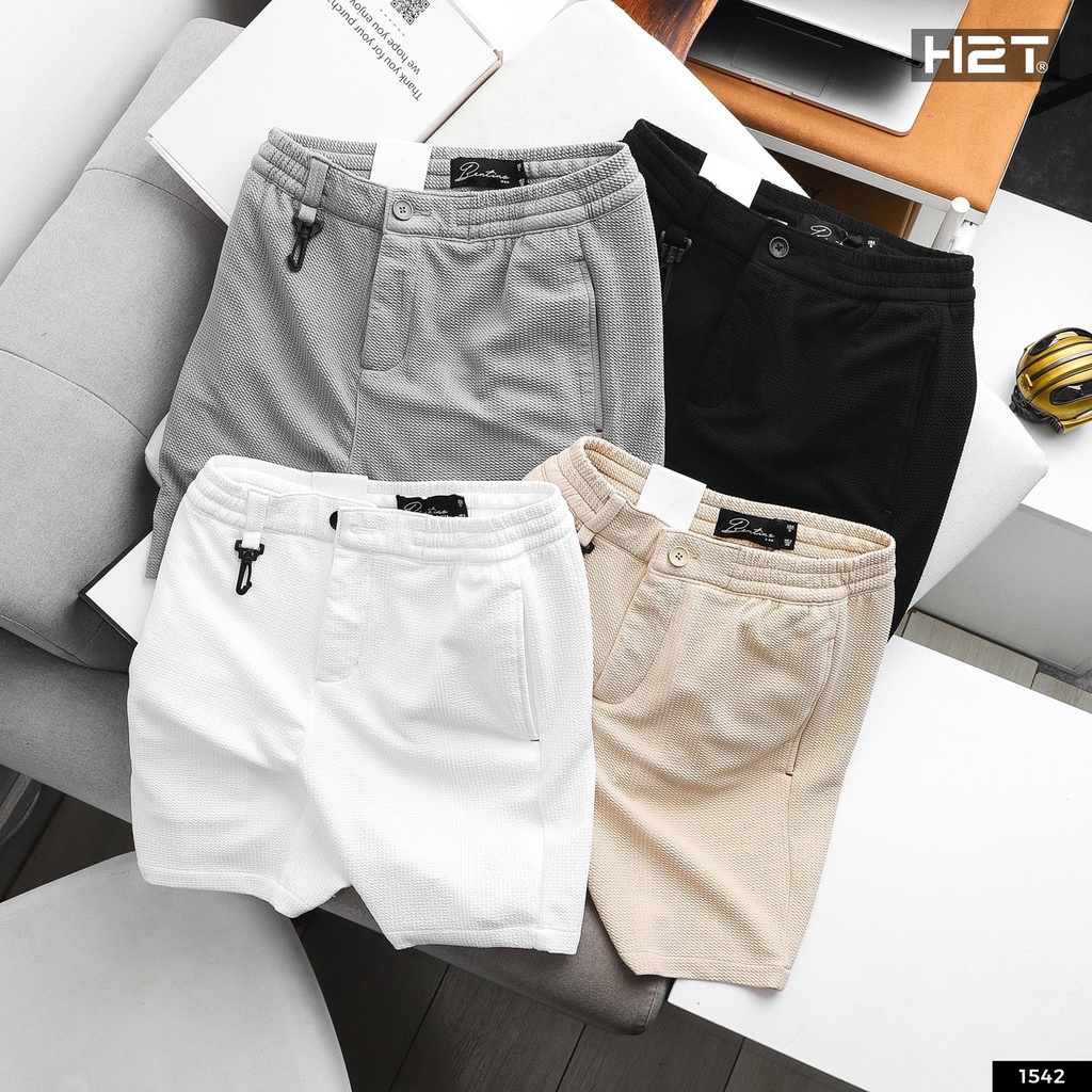Quần Shorts nam vải Thun Tổ Ong Waffle Essentials B.T.M thiết kế basic, co giãn thoải mái 1542