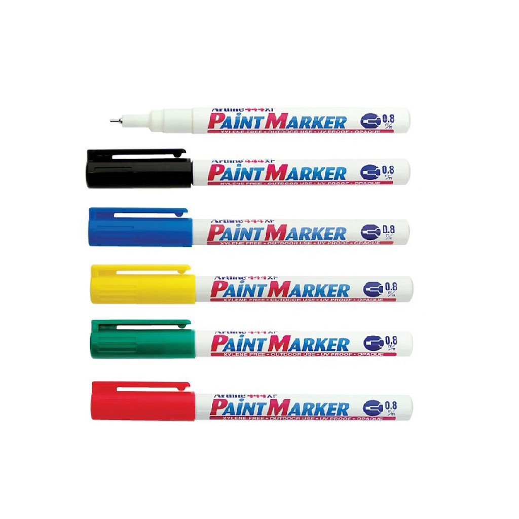 Bộ 6 bút sơn không phai viết vẽ trên mọi chất liệu Artline EK-444XF - Needle Tip 0.8mm - FULL SET