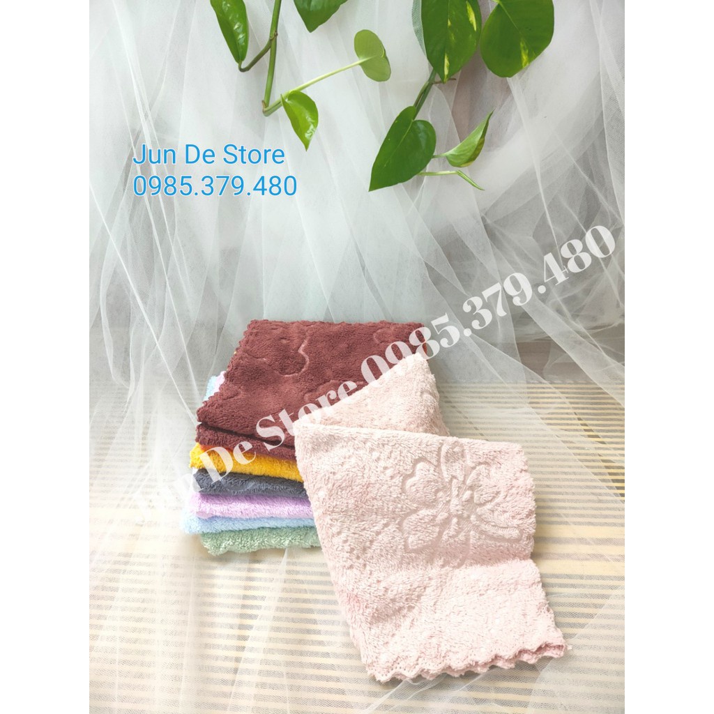 Combo 10 - 50 chiếc khăn lau đa năng 30x30 in hình họa tiết. Lông mượt, đanh.