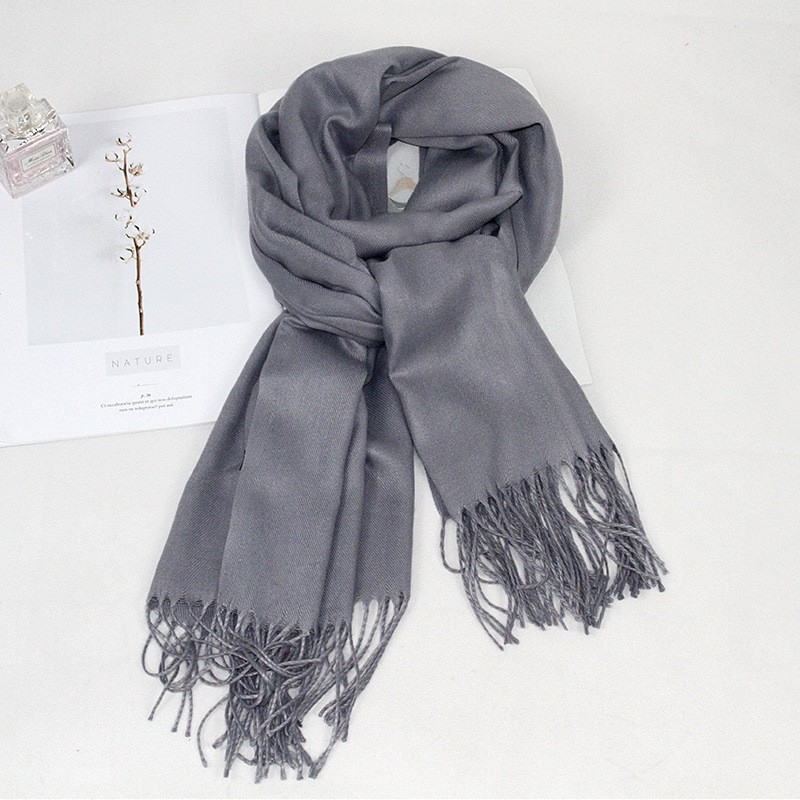 Khăn quàng cổ Cashmere ONZ Studio trơn dệt kim - Khăn len choàng cổ nam nữ vintage thời trang Hàn Quốc hot trend CM01