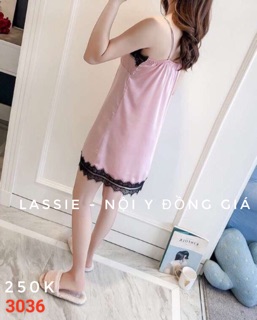 VÁY NGỦ LỤA REN VIỀN NGỰC 3036
