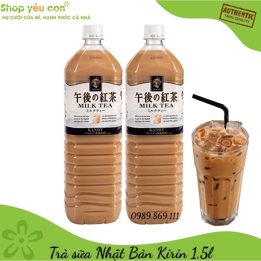Trà sữa KIRIN Nhật Bản vị truyền thống ngọt thanh tốt cho sức khỏe - chai to 1.5 Lít