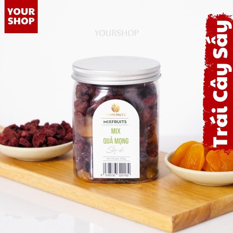 Trái cây sấy dẻo Yourshop - Mơ, Dâu tây, Nho, Nam việt quất - Mixfruit