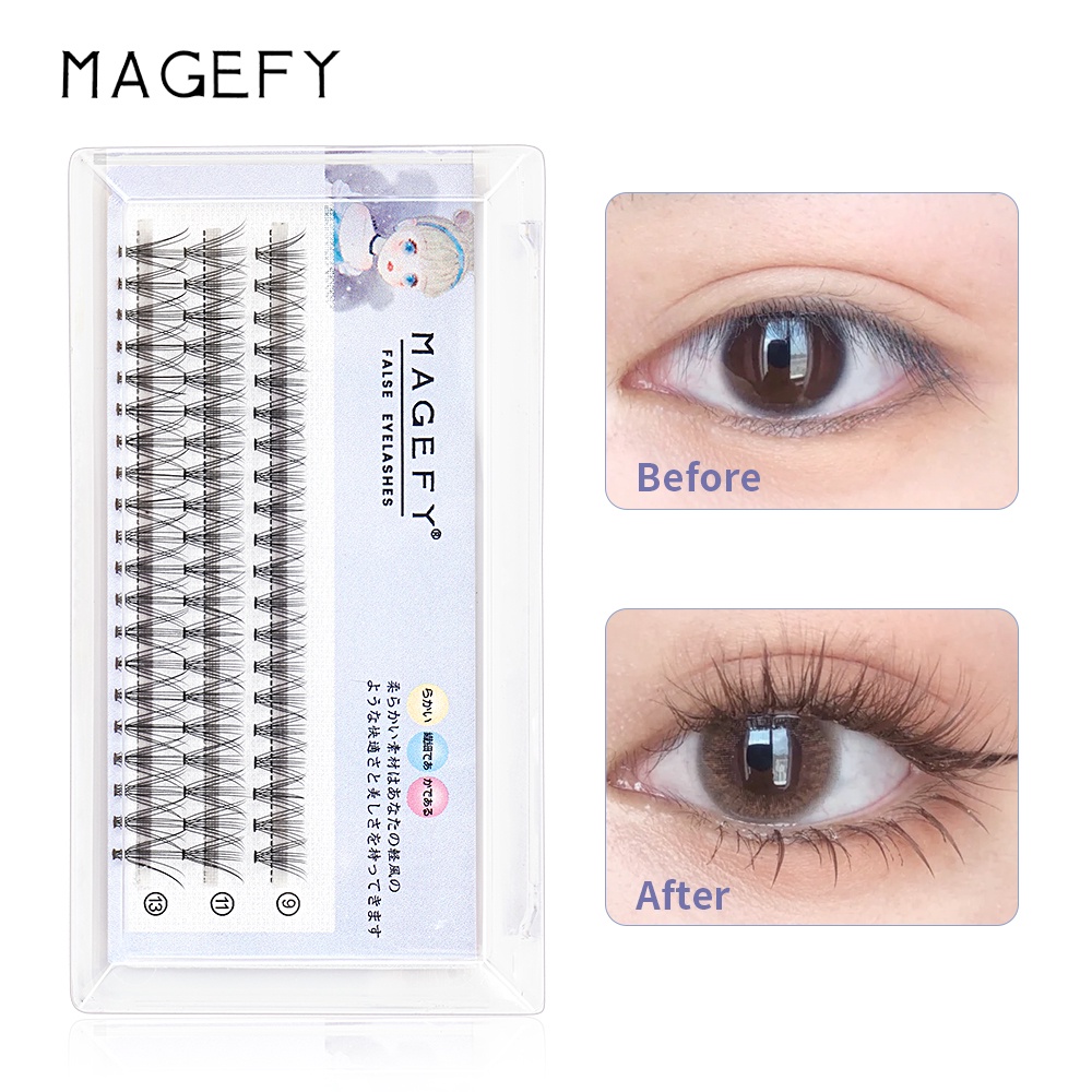 Set 20 Lông Mi Giả Bằng Sợi Tổng Hợp Nhẹ Nhàng Tự Nhiên MAGEFY 63