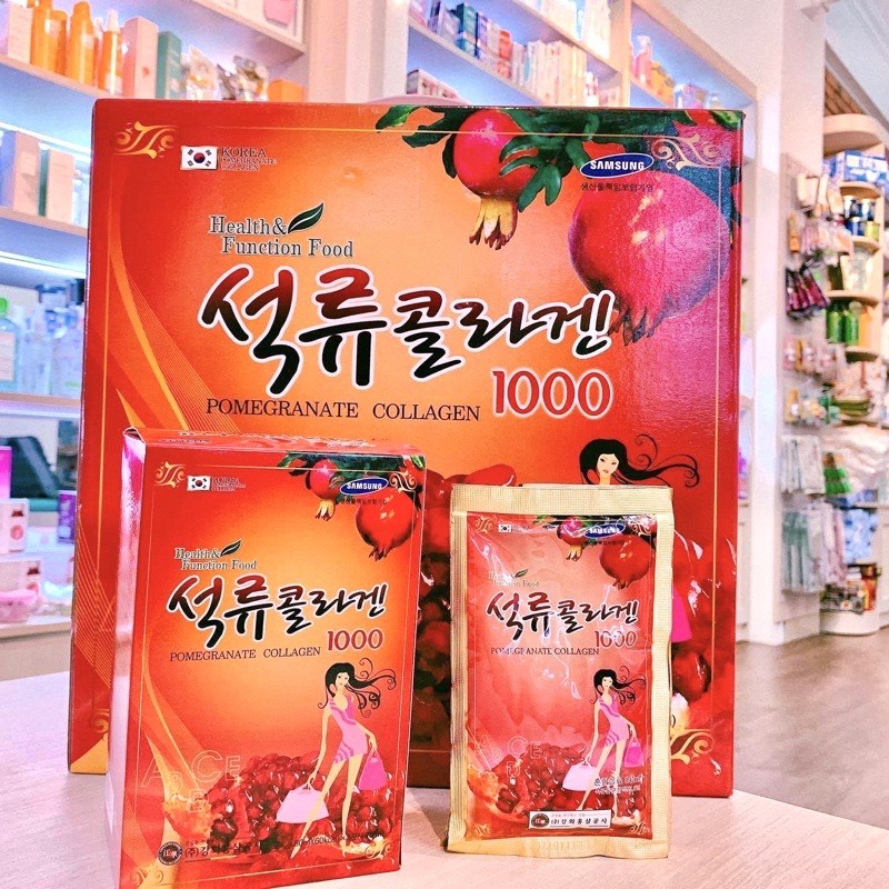 Nước Ép Lựu Collagen Hàn Quốc, Hộp 30 gói* 80ml