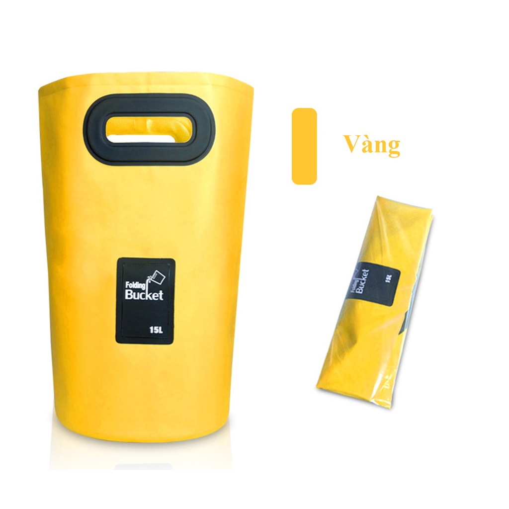 Xô đựng nước gấp gọn - dạng TAY CẦM - Dung tích 15-20 L