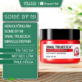 Kem dưỡng ẩm tái tạo săn chắc tái tạo da sẹo lõm da mụn some by mi snail truecica miracle repair cream 60g - Lamicare