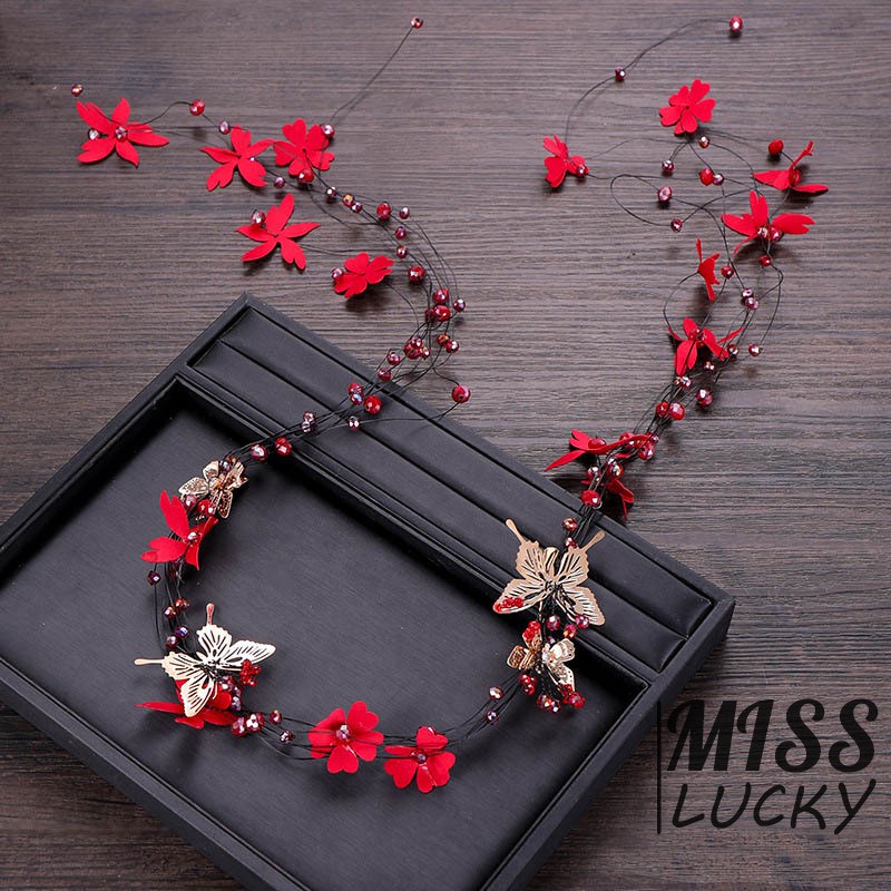 Cài tóc dây tua rua thời trang thanh tú cho cô dâu