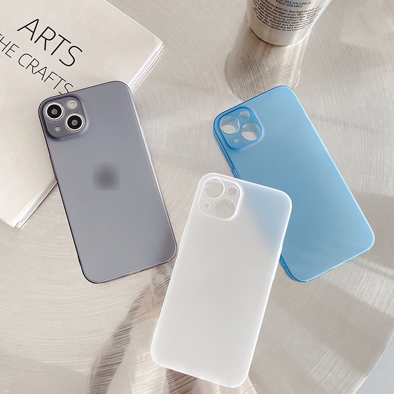 Ốp điện thoại PC cứng siêu mỏng trong suốt mặt nhám thích hợp cho Apple Iphone 13 12 Pro Max Mini Iphone13
