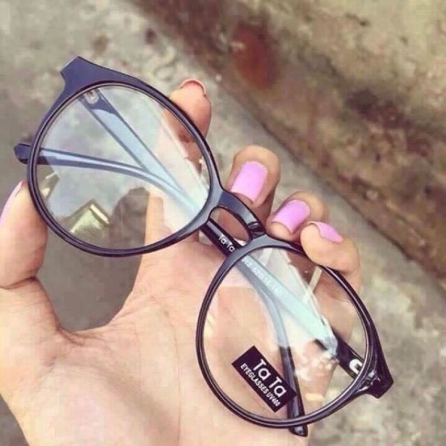 Kính giả cận thời trang nam nữ chống tia UV gọng tròn mắt mèo cute phong cách Ulzzang đẹp giá rẻ ABICA 055