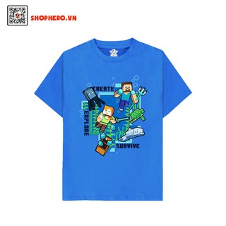 Áo thun Minecraft sinh tồn dưới đại dương