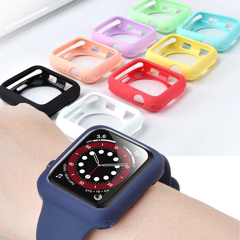 Jansin Ốp Silicone Mềm Bảo Vệ Cho Đồng Hồ apple watch 8 7 45mm 41mm 40mm 44mm 42mm iwatch series 8 7 se 6 5 4 3