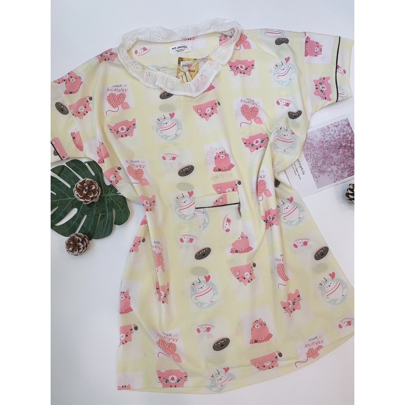 (Có video ảnh thật) ♥️♥️♥️ Váy ngủ lụa ren form rộng#thoải mái#freesize (Có size cho mẹ bầu) | BigBuy360 - bigbuy360.vn