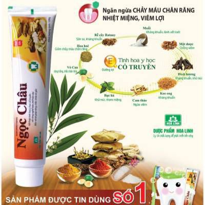 [GIÁ GỐC] Kem đánh răng dược liệu Ngọc Châu 170g