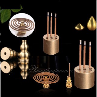 Đế cắm Nhang vòng,Nhang cây Đồng(Bầu và Đế Tròn 9 lỗ Mini)[SIÊU tiện lợi]