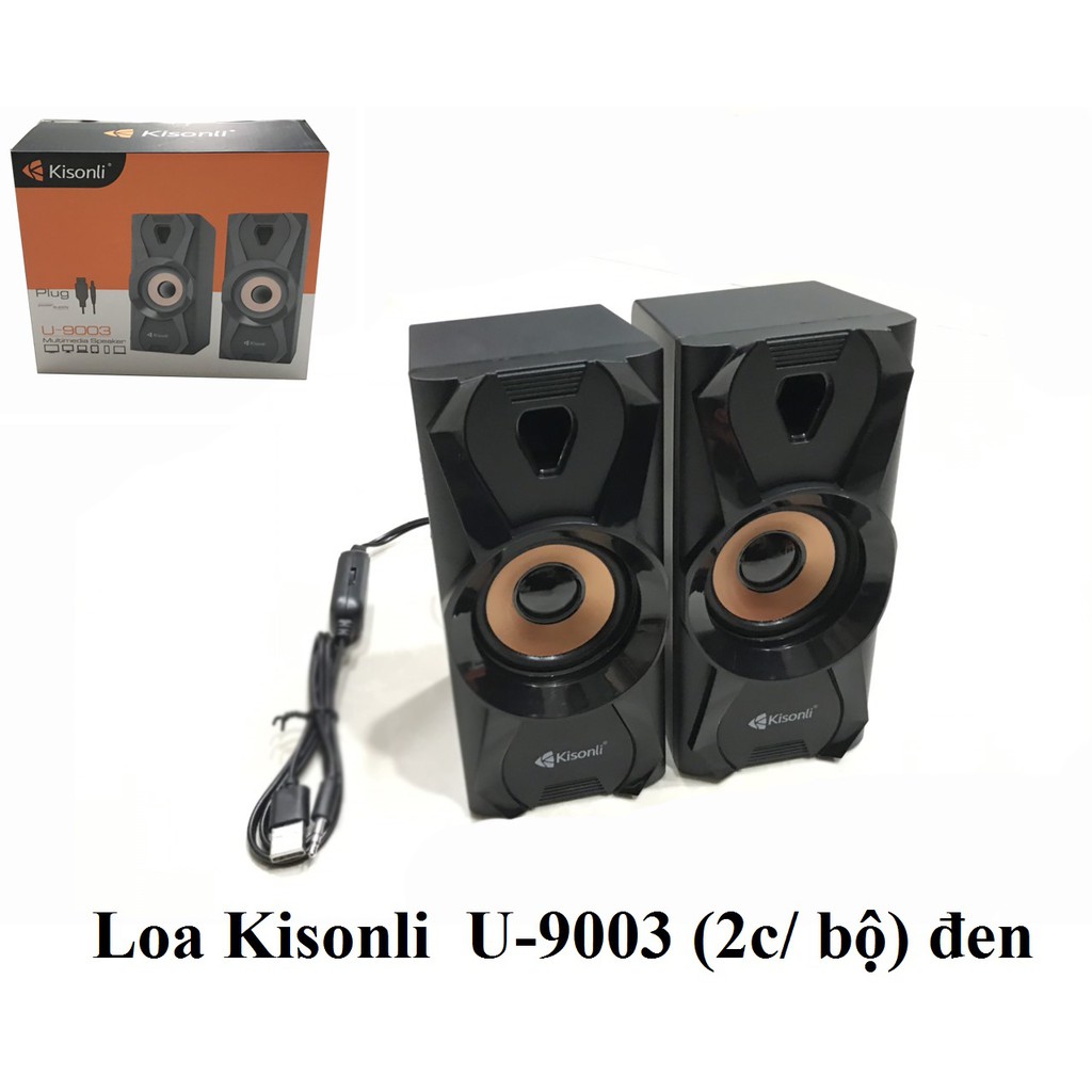 Loa Kisonli U-9003 (2c/ bộ) đen