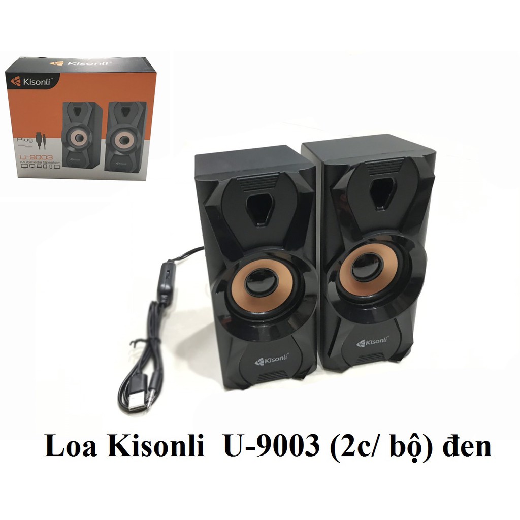 Loa Kisonli  U-9003 (2c/ bộ) đen