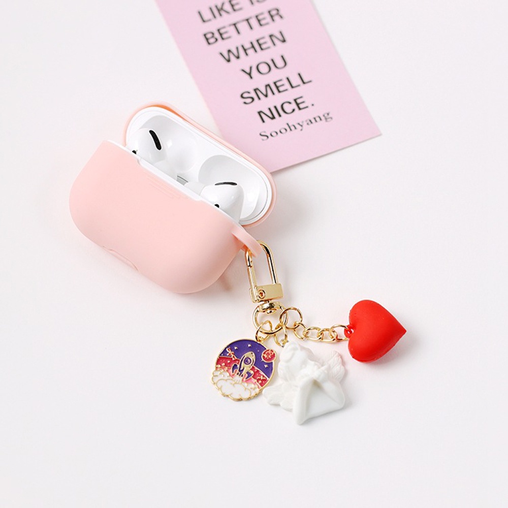 Móc Chìa Khóa Hình Trái Tim / Ngôi Sao / Chữ Love Đính Ngọc Trai Phong Cách Hàn Quốc Màu Sắc