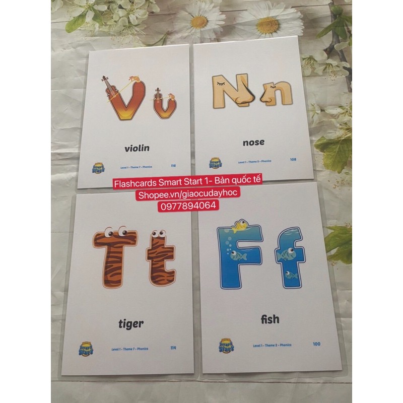 Flashcards  Smart Start Level 1- Bản quốc tế -ép plastics dầy đẹp