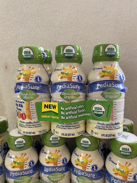 [Mã FMCGSALE24 giảm 8% đơn 500K] [HÀNG MỸ BAY AIR CÓ BILL] Sữa Pediasure Organic dạng nước mẫu mới 237ml.