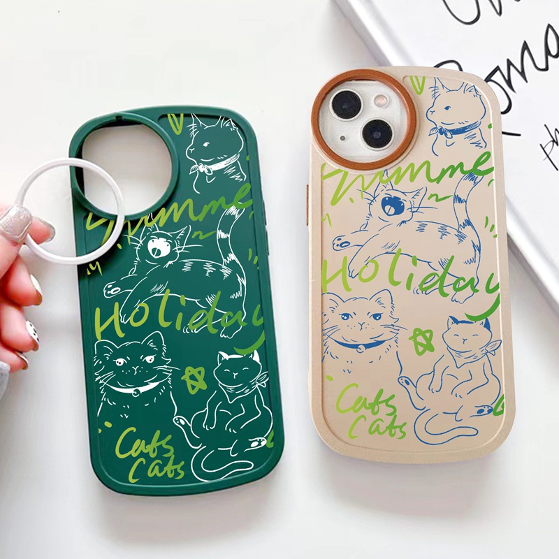 Suntaiho Ốp lưng iphone Ốp Điện Thoại mềm họa tiết mèo chống sốc thích hợp cho iPhone 14 11 pro max 13 XS max 7 8 Plus 12 pro