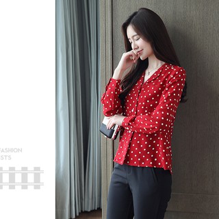 áo sơ mi nữ chấm bi Quảng Châu