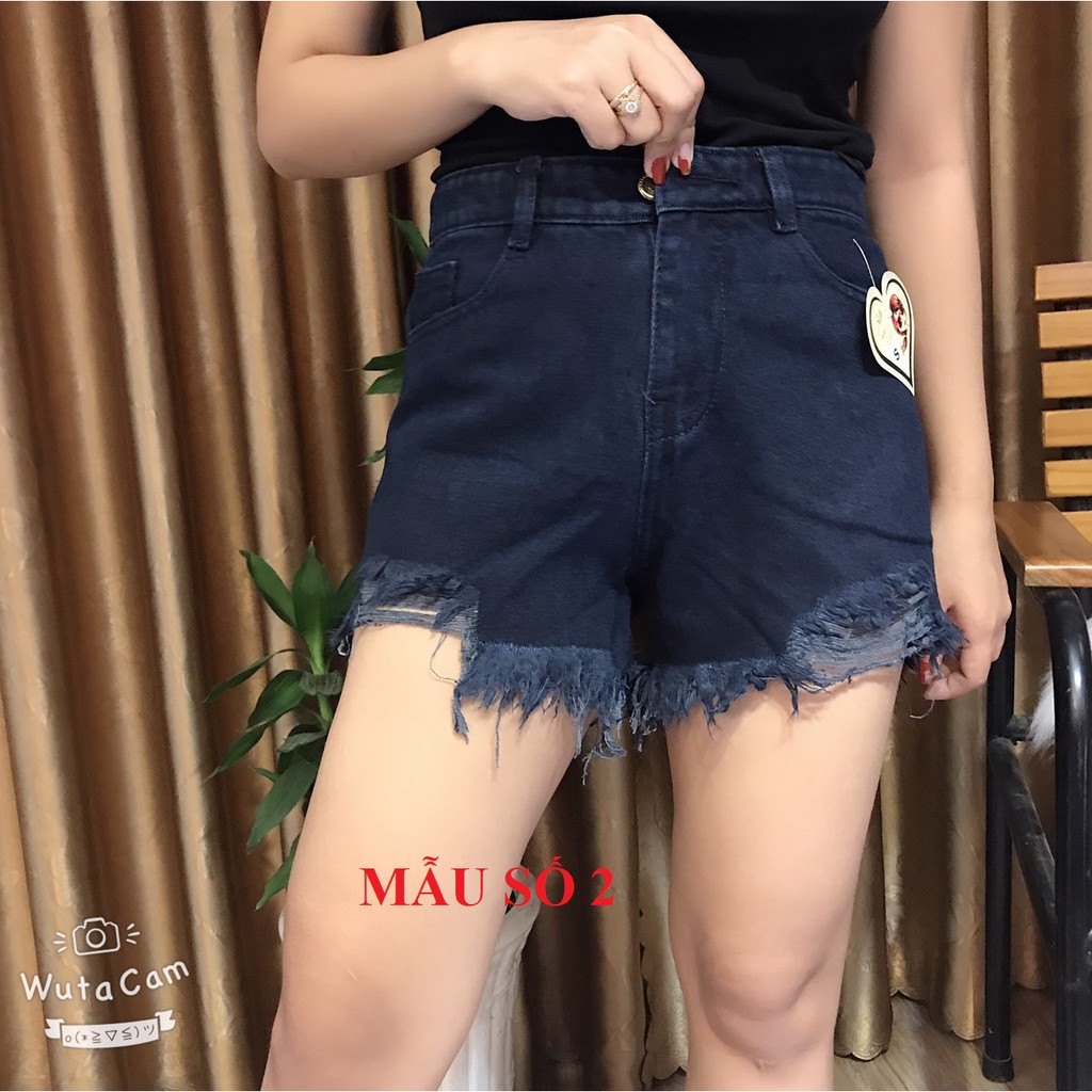 quần short jean nữ xám rách BẬC THANG T05.08