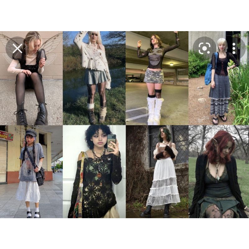 Váy ngắn màu nude,kem,be,nâu,da bò,nâu đất...mix style Fairycore grunge