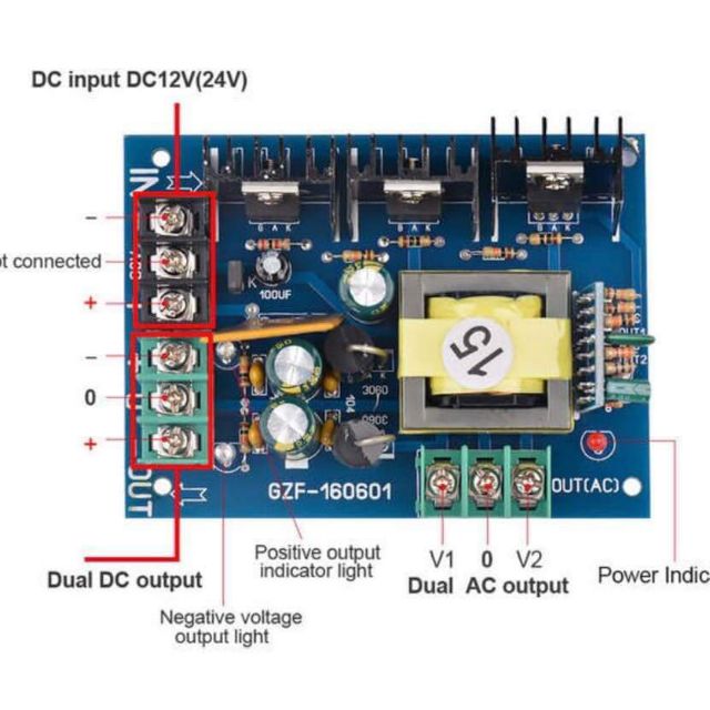 mạch chuyển từ 12v sang +- 12v mạch chuyển nguồn đơn sang đôi dòng cao