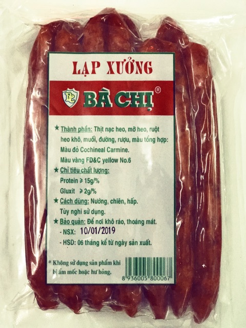 Lạp xưởng Bà Chị Loại 1 - 500g