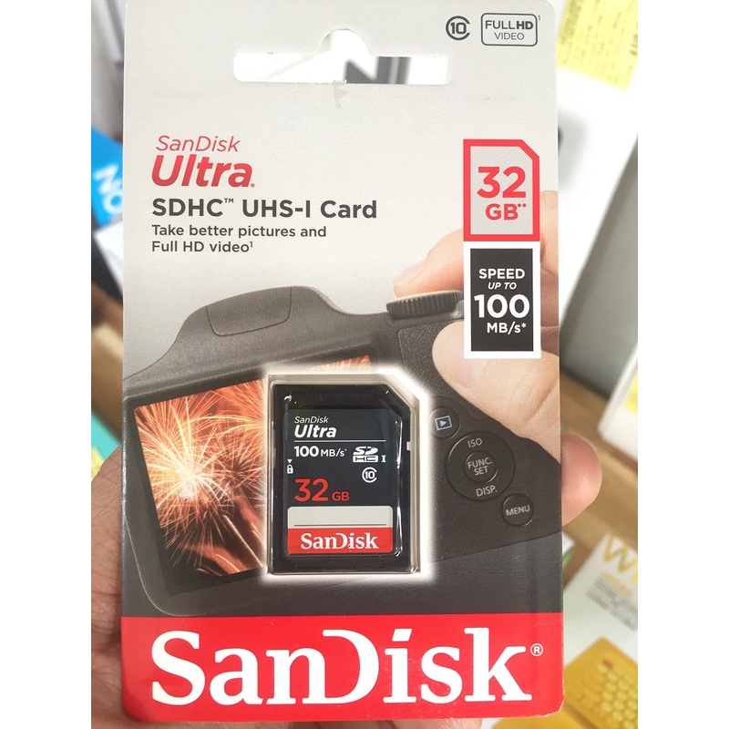 Thẻ nhớ SD 32GB/ 64GB/ 128GB Sandisk 100MB/s và 120MB/s -140MB/s